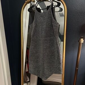 Express Metallic Silver Mini Dress